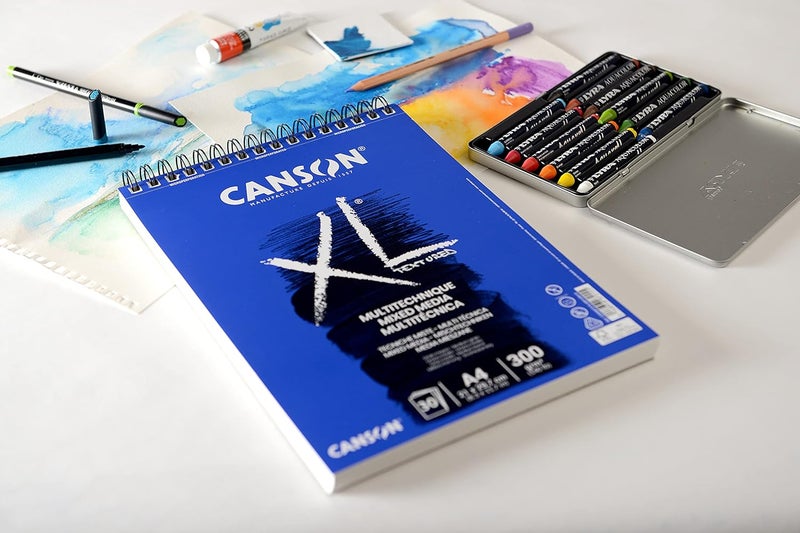 CANSON دفتر ورق مختلط أبيض بحجم A4 بوزن 300 جرام، 30 ورقة، للفنانين المحترفين والطلاب - Image 2